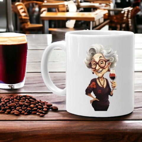 Kubek z nadrukiem śmieszny prezent Dzień Babci urodziny imieniny babcia