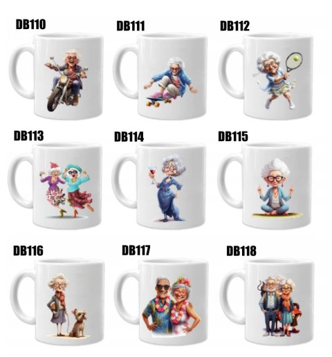 Kubek z nadrukiem śmieszny prezent Dzień Babci urodziny imieniny babcia