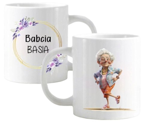 KUBEK Z NADRUKIEM ŚMIESZNY PREZENT DZIEŃ BABCI URODZINY IMIENINY BABCIA #