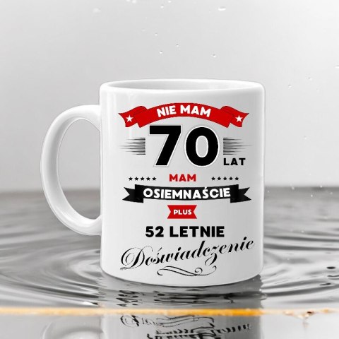 Kubek z nadrukiem śmieszny prezent na 70 urodziny oryginalny upominek