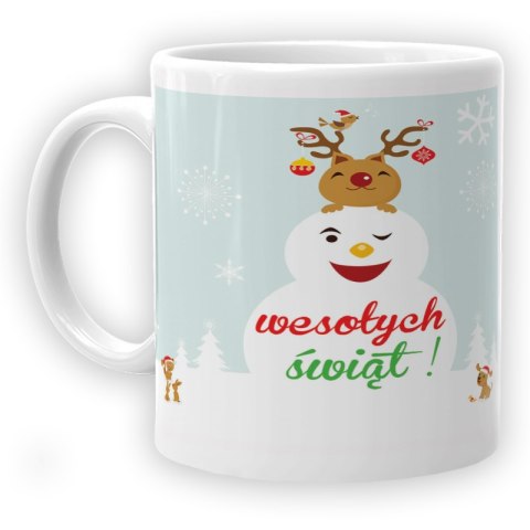 Kubek z nadrukiem prezent na mikołajki święta Boże Narodzenie