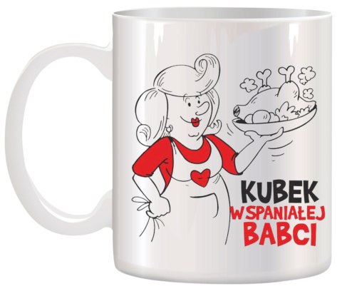 Kubek z nadrukiem śmieszny prezent Dzień Babci urodziny imieniny babcia