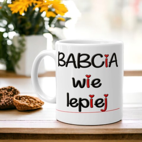 Kubek z nadrukiem śmieszny prezent Dzień Babci urodziny imieniny babcia