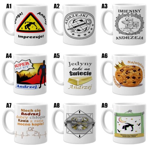 Kubek prezent na Andrzejki dla andrzeja z nadrukiem