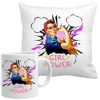 PODUSZKA I KUBEK PREZENT DZIEŃ KOBIET DLA KOLEŻANKI DZIEWCZYNY MAMY WZORY