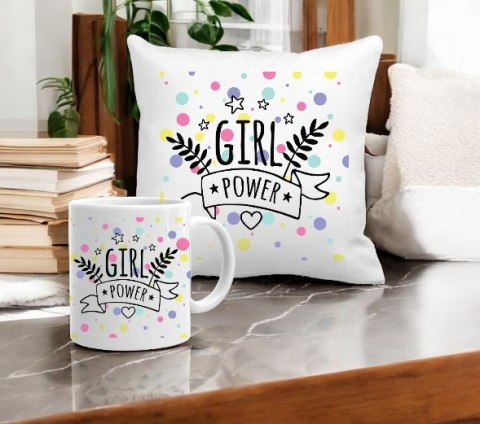 PODUSZKA I KUBEK PREZENT DZIEŃ KOBIET DLA KOLEŻANKI DZIEWCZYNY MAMY WZORY