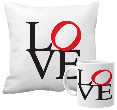 Poduszka i kubek prezent Walentynki dla dziewczyny chłopaka żony męża wzory