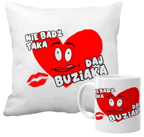 Poduszka i kubek prezent Walentynki dla dziewczyny chłopaka żony męża wzory
