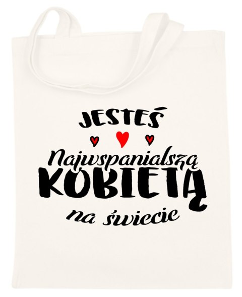 Torba bawełniana premium na zakupy z nadrukiem prezent Dzień Kobiet