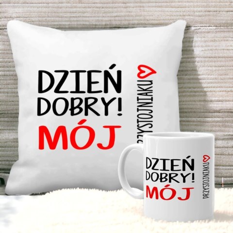 Poduszka i kubek prezent Walentynki dla dziewczyny chłopaka żony męża wzory