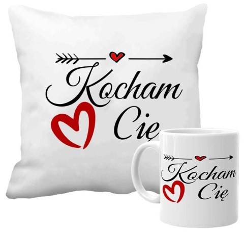 Poduszka i kubek prezent Walentynki dla dziewczyny chłopaka żony męża wzory