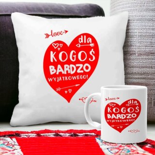 PODUSZKA I KUBEK PREZENT WALENTYNKI DLA DZIEWCZYNY CHŁOPAKA ŻONY MĘŻA WZORY