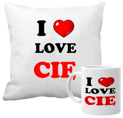 Poduszka i kubek prezent Walentynki dla dziewczyny chłopaka żony męża wzory