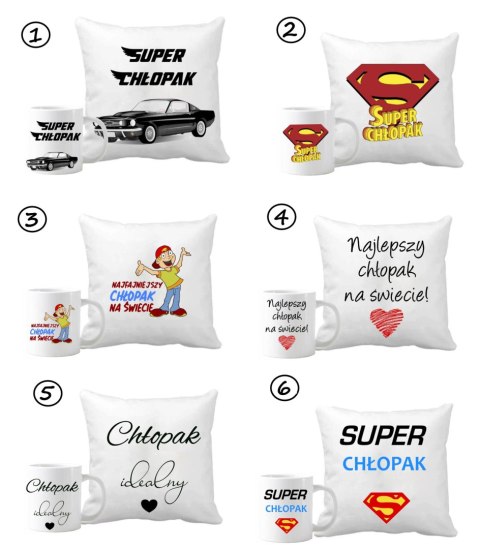 Poduszka i kubek śmieszny prezent Dzień chłopaka kolegi urodziny imieniny
