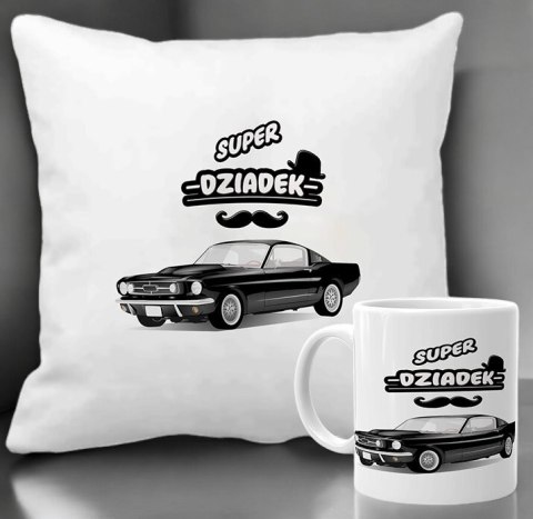 Poduszka i kubek zestaw prezent Dzień Dziadka Babci dziadek babcia wzory