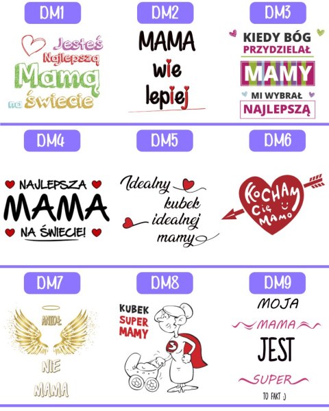 KUBEK Z NADRUKIEM PREZENT DLA MAMY ŻONY NA DZIEŃ MATKI MAMA URODZINY WZORY