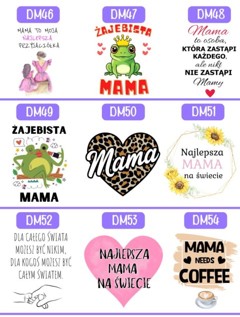 Kubek z łyżeczką prezent na Dzień Matki urodziny dla mamy teściowej wzory
