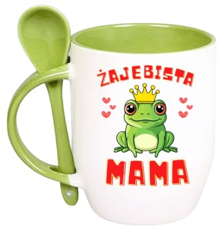 KUBEK Z ŁYŻECZKĄ PREZENT NA DZIEŃ MATKI URODZINY DLA MAMY TEŚCIOWEJ WZORY