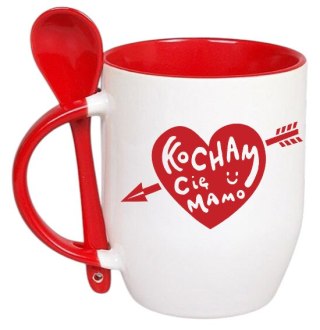 Kubek z łyżeczką prezent na Dzień Matki urodziny dla mamy teściowej wzory