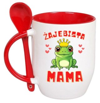 Kubek z łyżeczką prezent na Dzień Matki urodziny dla mamy teściowej wzory