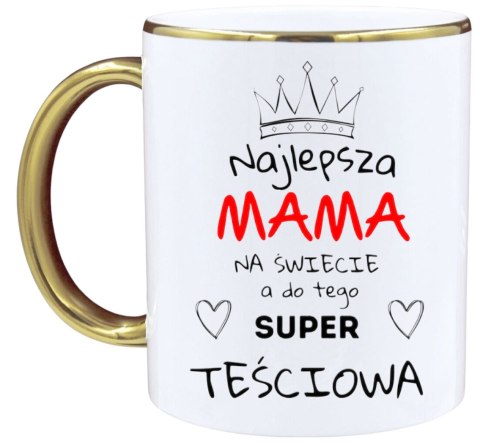 Kubek z nadrukiem prezent na Dzień Matki urodziny dla mamy teściowej wzory