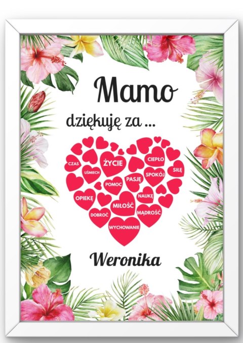 Ramka Podziękowanie Prezent dla Mamy Dzień Matki Dyplom 21x30