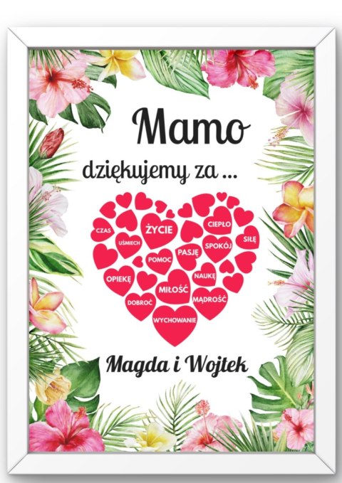 Ramka Podziękowanie Prezent dla Mamy Dzień Matki Dyplom 21x30