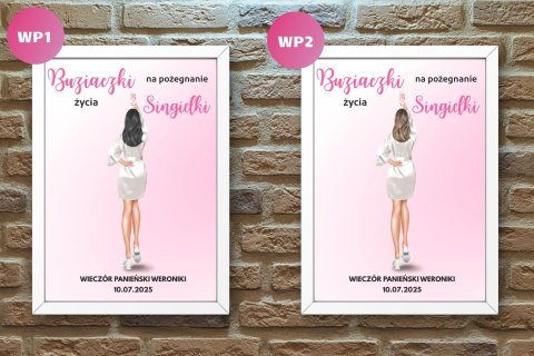 Ramka Prezent dla Panny Młodej Wieczór Panieński Odciśnij buziaka A4 21x30