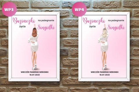 Ramka Prezent dla Panny Młodej Wieczór Panieński Odciśnij buziaka A4 21x30