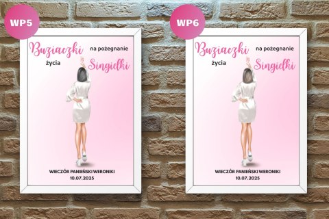 Ramka Prezent dla Panny Młodej Wieczór Panieński Odciśnij buziaka A4 21x30