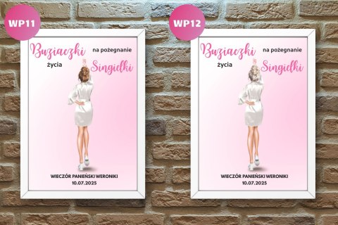 Ramka Prezent dla Panny Młodej Wieczór Panieński Odciśnij buziaka A4 21x30