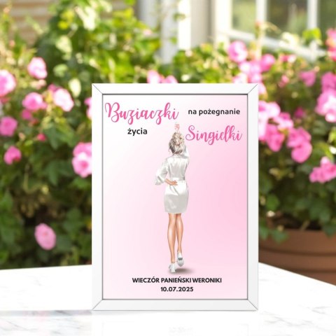 Ramka prezent dla panny młodej wieczór panieński odciśnij buziaka a4 21x30