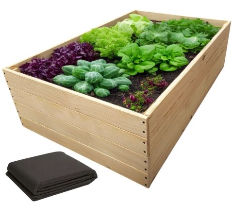 WARZYWNIAK INSPEKT DREWNIANY SKRZYNIA NA WARZYWA 60x120 PODWYŻSZANY 36cm