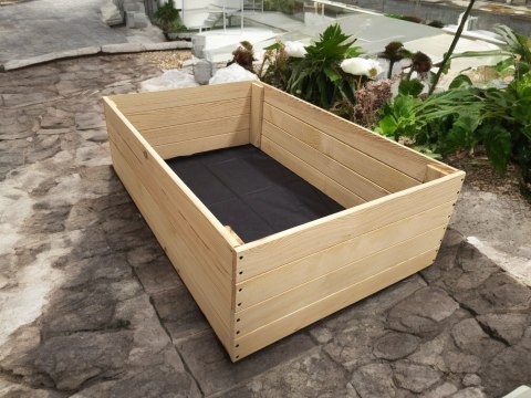 WARZYWNIAK INSPEKT DREWNIANY SKRZYNIA NA WARZYWA 60x120 PODWYŻSZANY 36cm