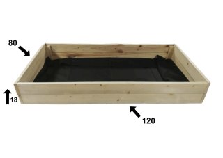 WARZYWNIAK ZIELNIK INSPEKT DREWNIANY SKRZYNIA NA WARZYWA 80x120 NISKI 18cm