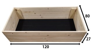 WARZYWNIAK ZIELNIK INSPEKT DREWNIANY SKRZYNIA NA WARZYWA 80x120 WYSOKI 27cm