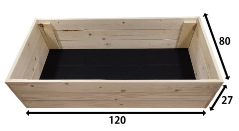 WARZYWNIAK ZIELNIK INSPEKT DREWNIANY SKRZYNIA NA WARZYWA 80x120 WYSOKI 27cm
