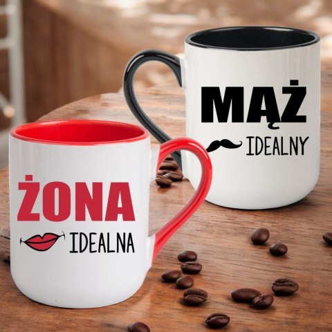 Zestaw 2x poduszka 2x kubek żona mąż prezent na ślub wesele rocznicę