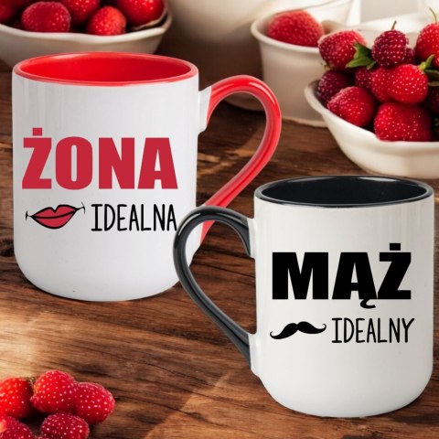 Zestaw 2x poduszka 2x kubek żona mąż prezent na ślub wesele rocznicę