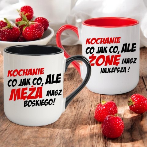 Zestaw 2x poduszka 2x kubek żona mąż prezent na ślub wesele rocznicę