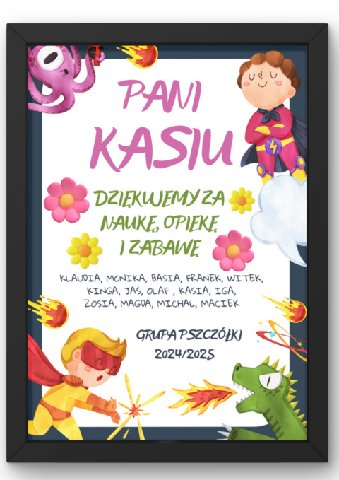 Podziękowanie Ramka Prezent dla Pani Przedszkolanki Nauczycielki Szkoła Podziękowanie Ramka Prezent dla Pani Przedszkolanki Nauczycielki Szkoła