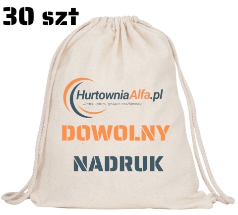 30 x PLECAK WOREK PREMIUM MOCNY Z DOWOLNYM NADRUKIEM ZDJĘCIE GRAFIKA LOGO TEKST 30 x PLECAK WOREK PREMIUM MOCNY Z DOWOLNYM NADRUKIEM ZDJĘCIE GRAFIKA LOGO TEKST