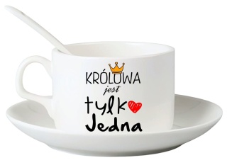 FILIŻANKA SPODEK ŁYŻECZKA PREZENT DZIEŃ KOBIET DLA KOLEŻANKI DZIEWCZYNY