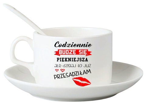 FILIŻANKA SPODEK ŁYŻECZKA PREZENT DZIEŃ KOBIET DLA KOLEŻANKI DZIEWCZYNY FILIŻANKA SPODEK ŁYŻECZKA PREZENT DZIEŃ KOBIET DLA KOLEŻANKI DZIEWCZYNY