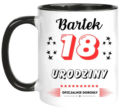 Kubek prezent na 18 urodziny chłopaka kolegi z dowolnym imieniem