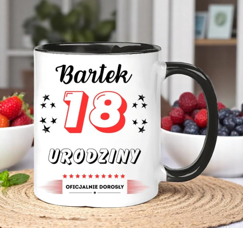 Kubek prezent na 18 urodziny chłopaka kolegi z dowolnym imieniem