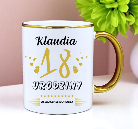 Kubek prezent na 18 urodziny dziewczyny koleżanki z dowolnym imieniem