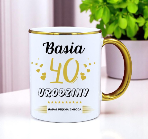 Kubek prezent na 40 urodziny kobiety koleżanki mamy z dowolnym imieniem