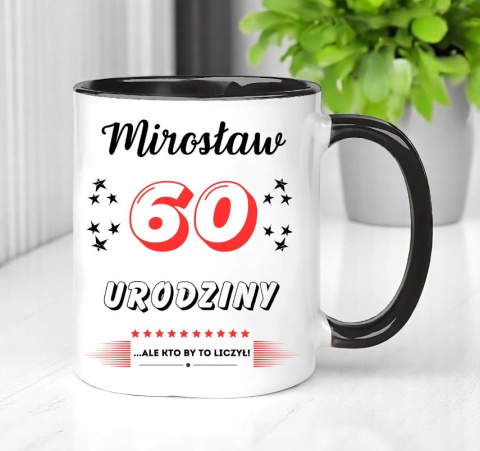 Kubek prezent na 60 urodziny mężczyzny kolegi męża z dowolnym imieniem