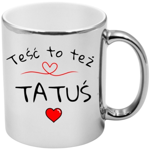 Kubek z nadrukiem śmieszny prezent dla taty teścia Dzień Ojca urodziny